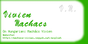 vivien machacs business card